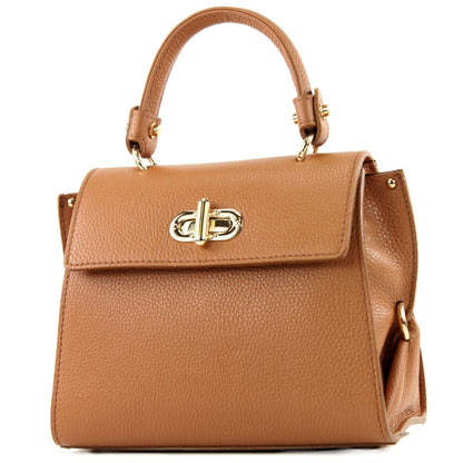modamoda de - T182 - ital. Damen Henkeltasche Klein Leder