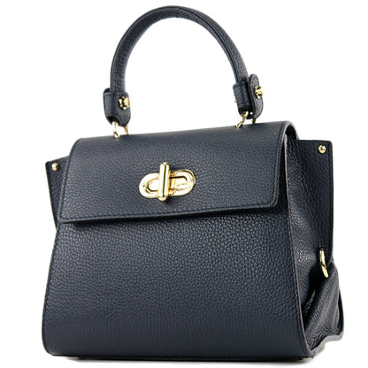modamoda de - T182 - ital. Damen Henkeltasche Klein Leder