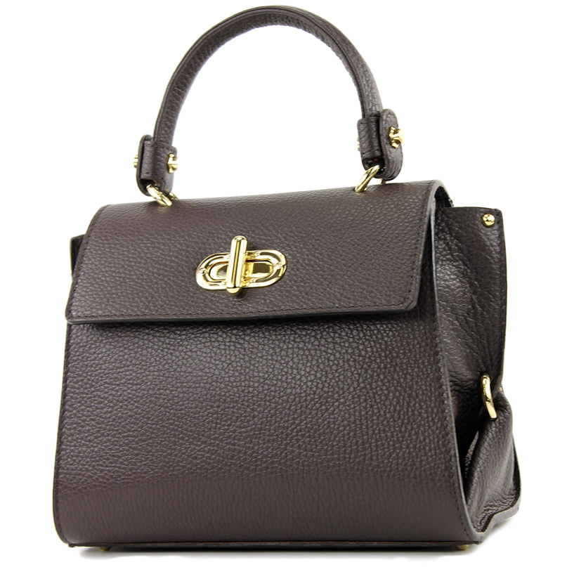 modamoda de - T182 - ital. Damen Henkeltasche Klein Leder
