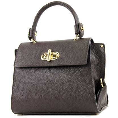 modamoda de - T182 - ital. Damen Henkeltasche Klein Leder