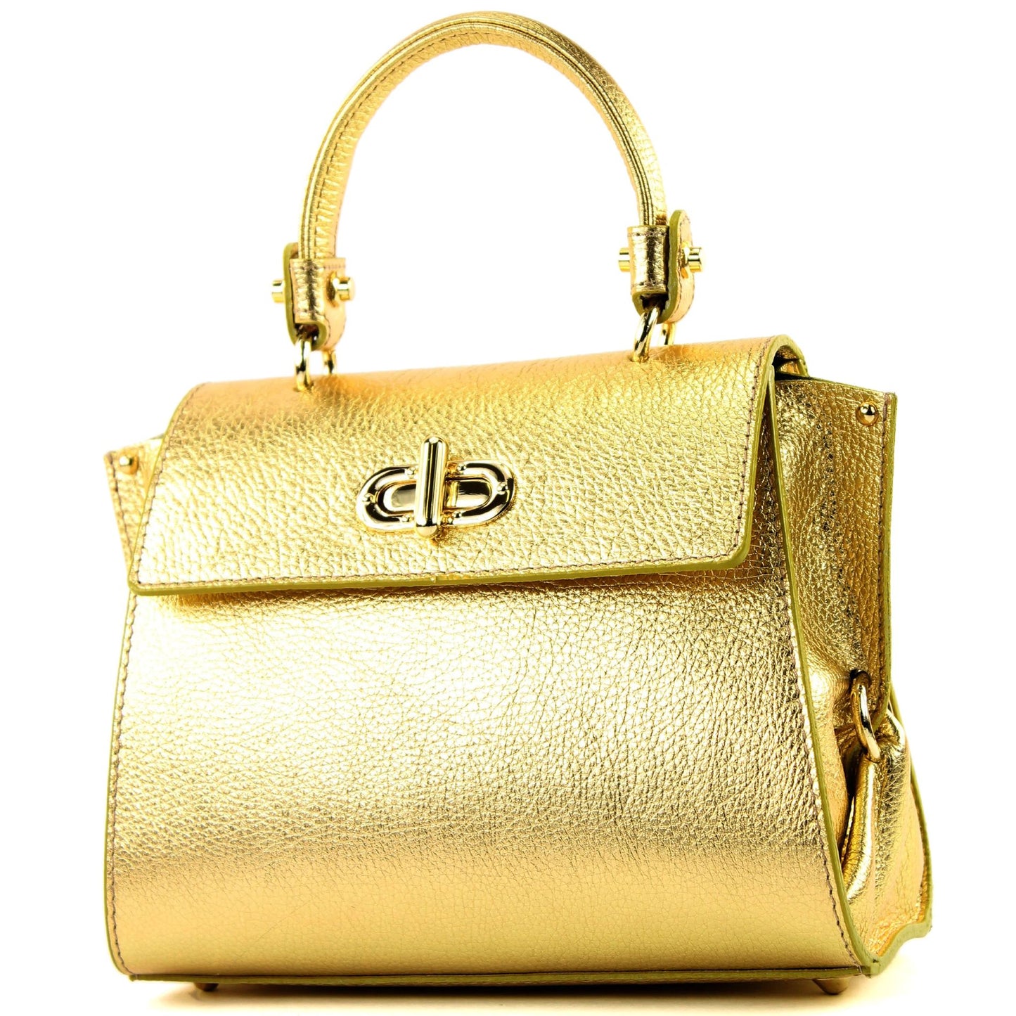 modamoda de - T182 - ital. Damen Henkeltasche Klein Leder