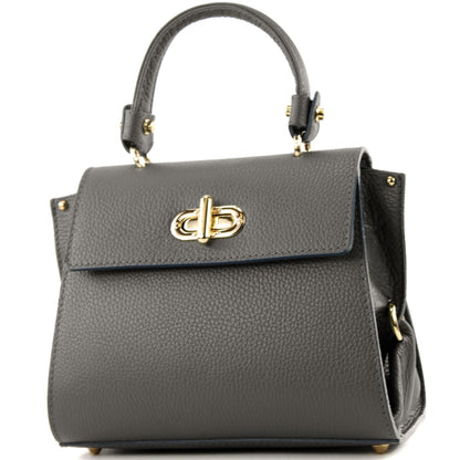 modamoda de - T182 - ital. Damen Henkeltasche Klein Leder