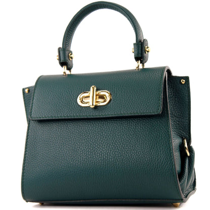 modamoda de - T182 - ital. Damen Henkeltasche Klein Leder