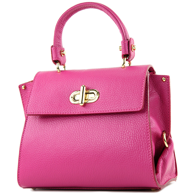 modamoda de - T182 - ital. Damen Henkeltasche Klein Leder