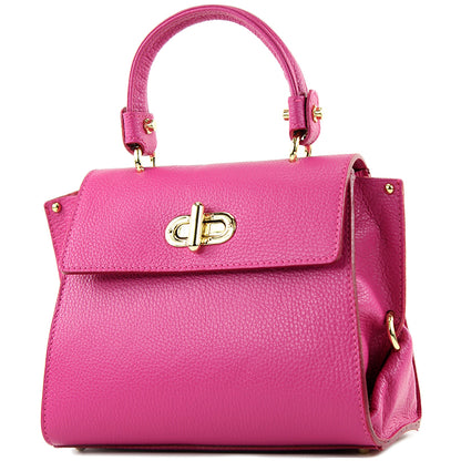 modamoda de - T182 - ital. Damen Henkeltasche Klein Leder
