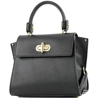 modamoda de - T182 - ital. Damen Henkeltasche Klein Leder