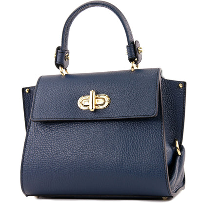 modamoda de - T182 - ital. Damen Henkeltasche Klein Leder
