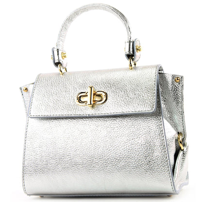 modamoda de - T182 - ital. Damen Henkeltasche Klein Leder