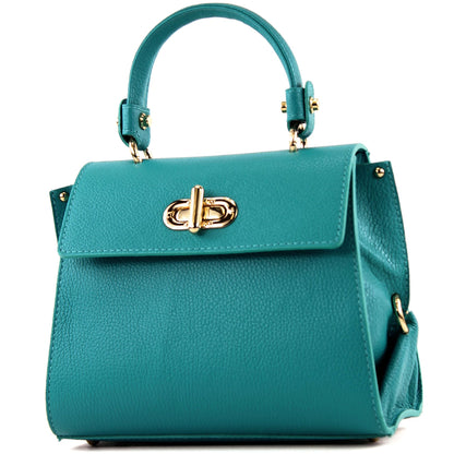 modamoda de - T182 - ital. Damen Henkeltasche Klein Leder