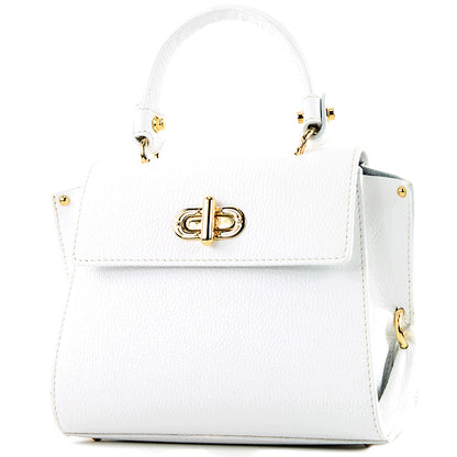 modamoda de - T182 - ital. Damen Henkeltasche Klein Leder