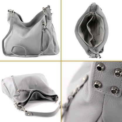modamoda de T183 Damen Schultertasche Handtasche Tragetasche Echtleder Groß handmade in Italy
