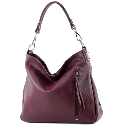 modamoda de T183 Damen Schultertasche Handtasche Tragetasche Echtleder Groß handmade in Italy