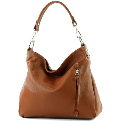 modamoda de T183 Damen Schultertasche Handtasche Tragetasche Echtleder Groß handmade in Italy