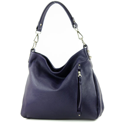 modamoda de T183 Damen Schultertasche Handtasche Tragetasche Echtleder Groß handmade in Italy