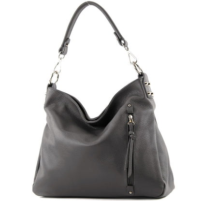 modamoda de T183 Damen Schultertasche Handtasche Tragetasche Echtleder Groß handmade in Italy