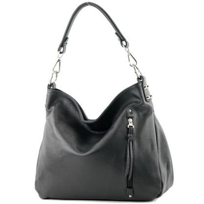 modamoda de T183 Damen Schultertasche Handtasche Tragetasche Echtleder Groß handmade in Italy