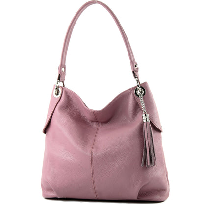 modamoda de T185 Damen Leder Schultertasche Handtasche handmade in Italy