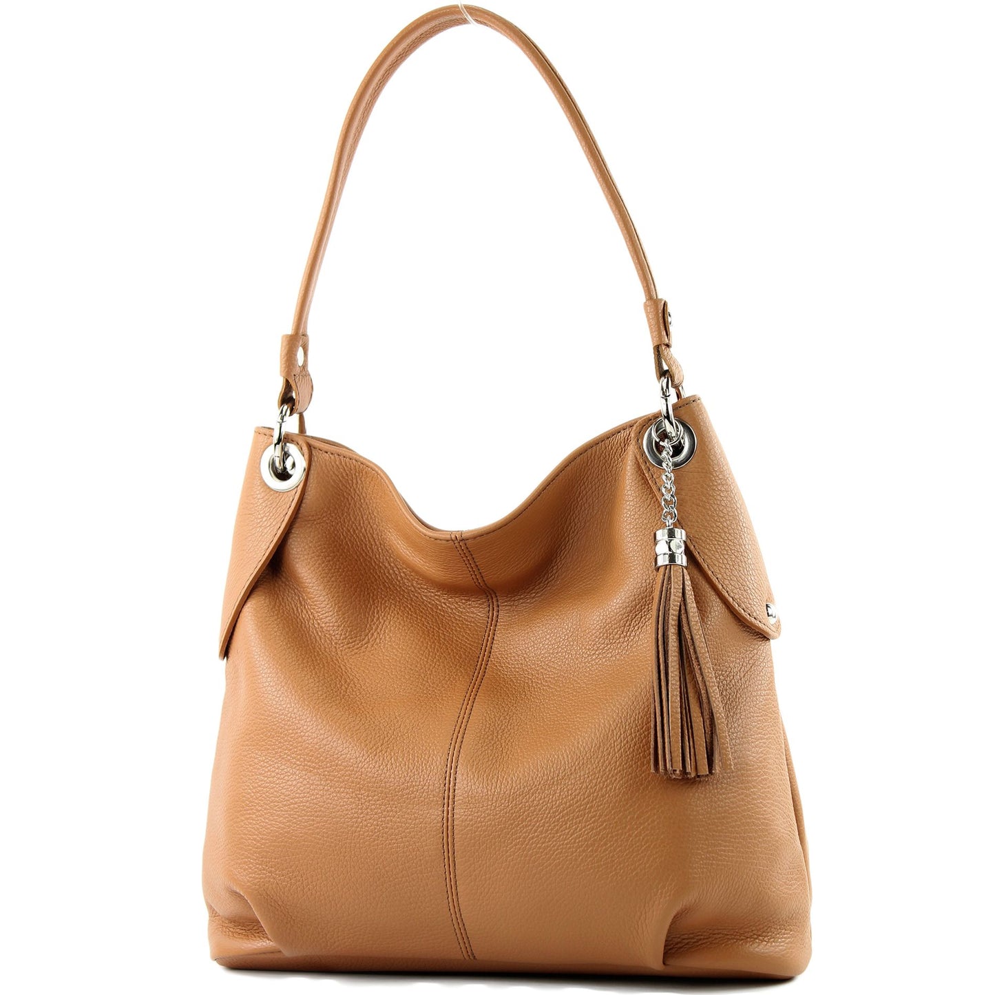 modamoda de T185 Damen Leder Schultertasche Handtasche handmade in Italy