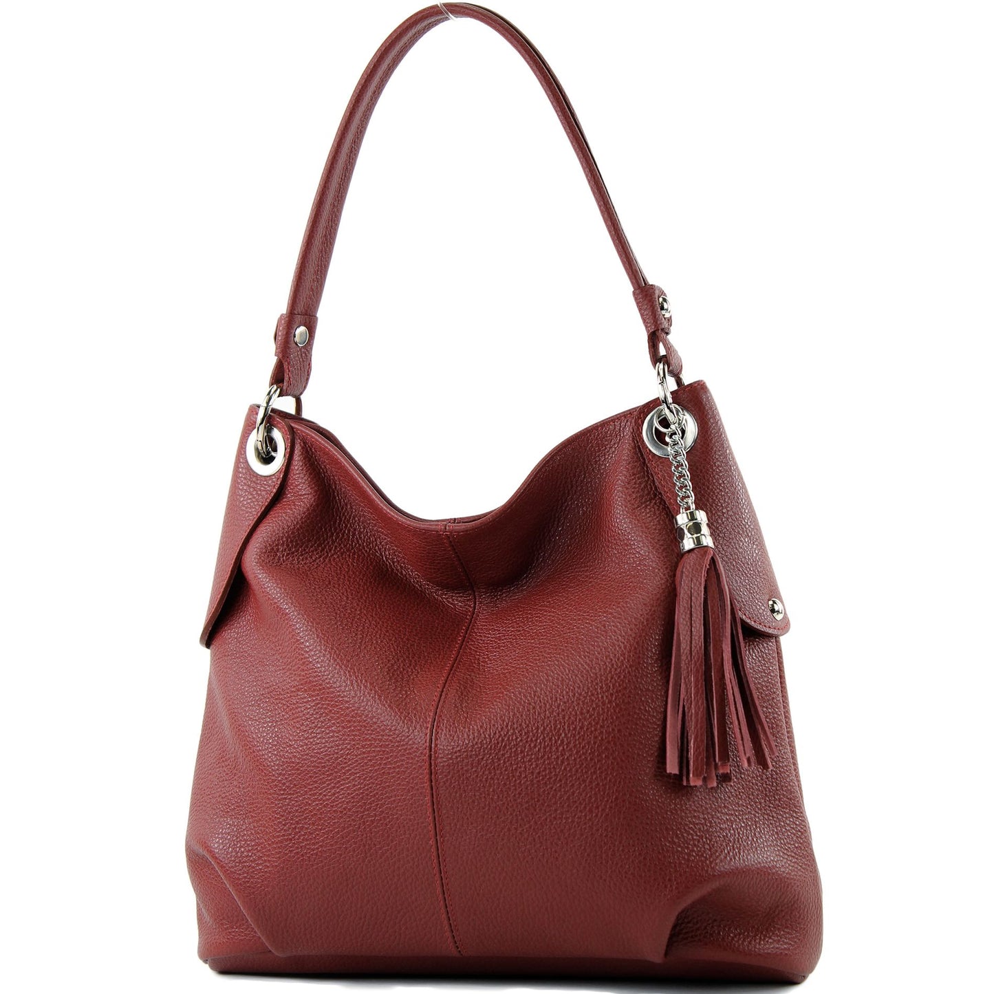 modamoda de T185 Damen Leder Schultertasche Handtasche handmade in Italy
