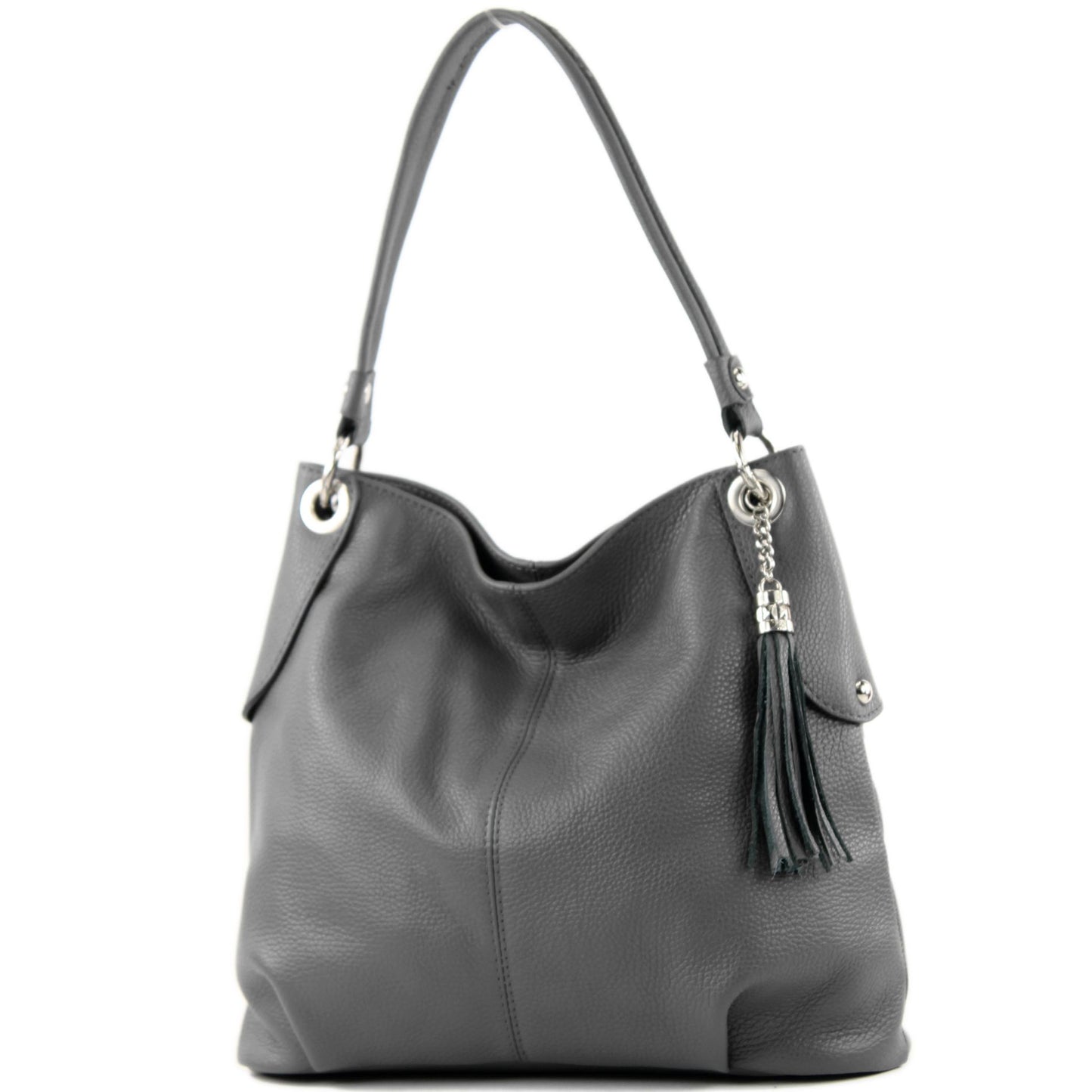 modamoda de T185 Damen Leder Schultertasche Handtasche handmade in Italy
