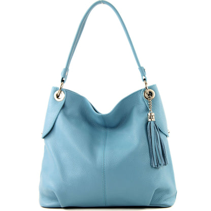 modamoda de T185 Damen Leder Schultertasche Handtasche handmade in Italy