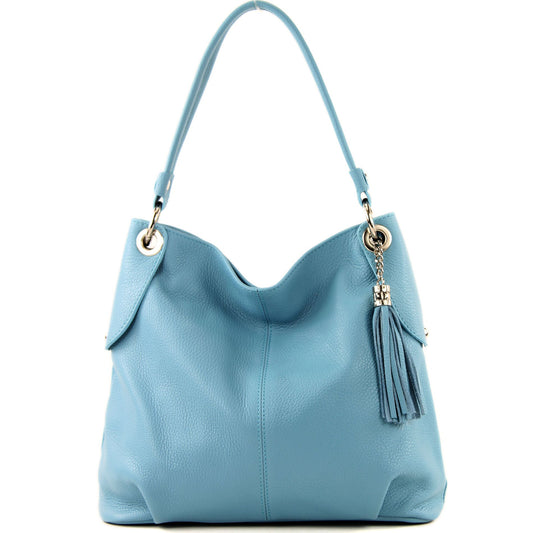 modamoda de T185 Damen Leder Schultertasche Handtasche handmade in Italy