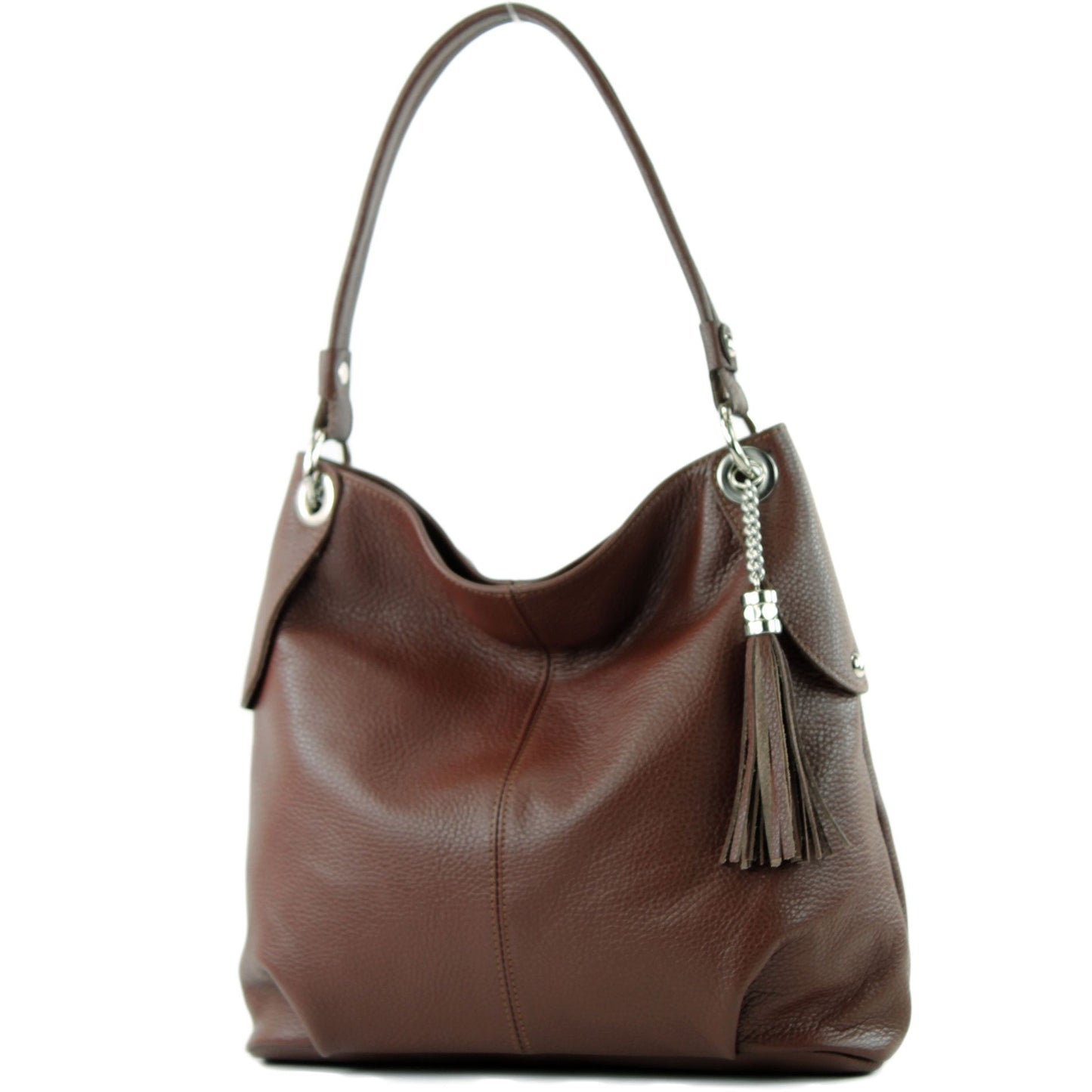 modamoda de T185 Damen Leder Schultertasche Handtasche handmade in Italy