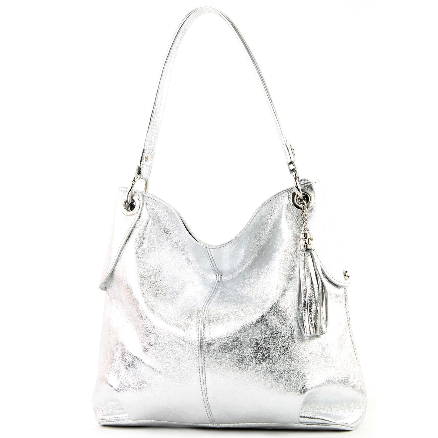 modamoda de T185 Damen Leder Schultertasche Handtasche handmade in Italy