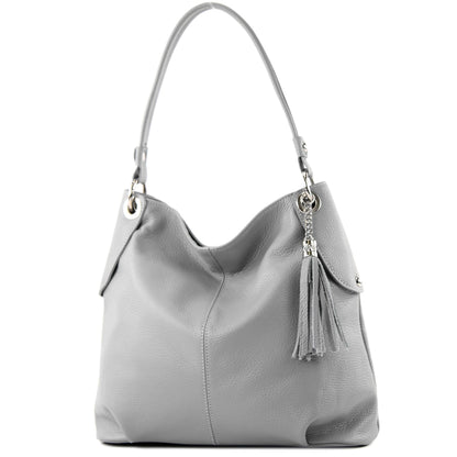 modamoda de T185 Damen Leder Schultertasche Handtasche handmade in Italy