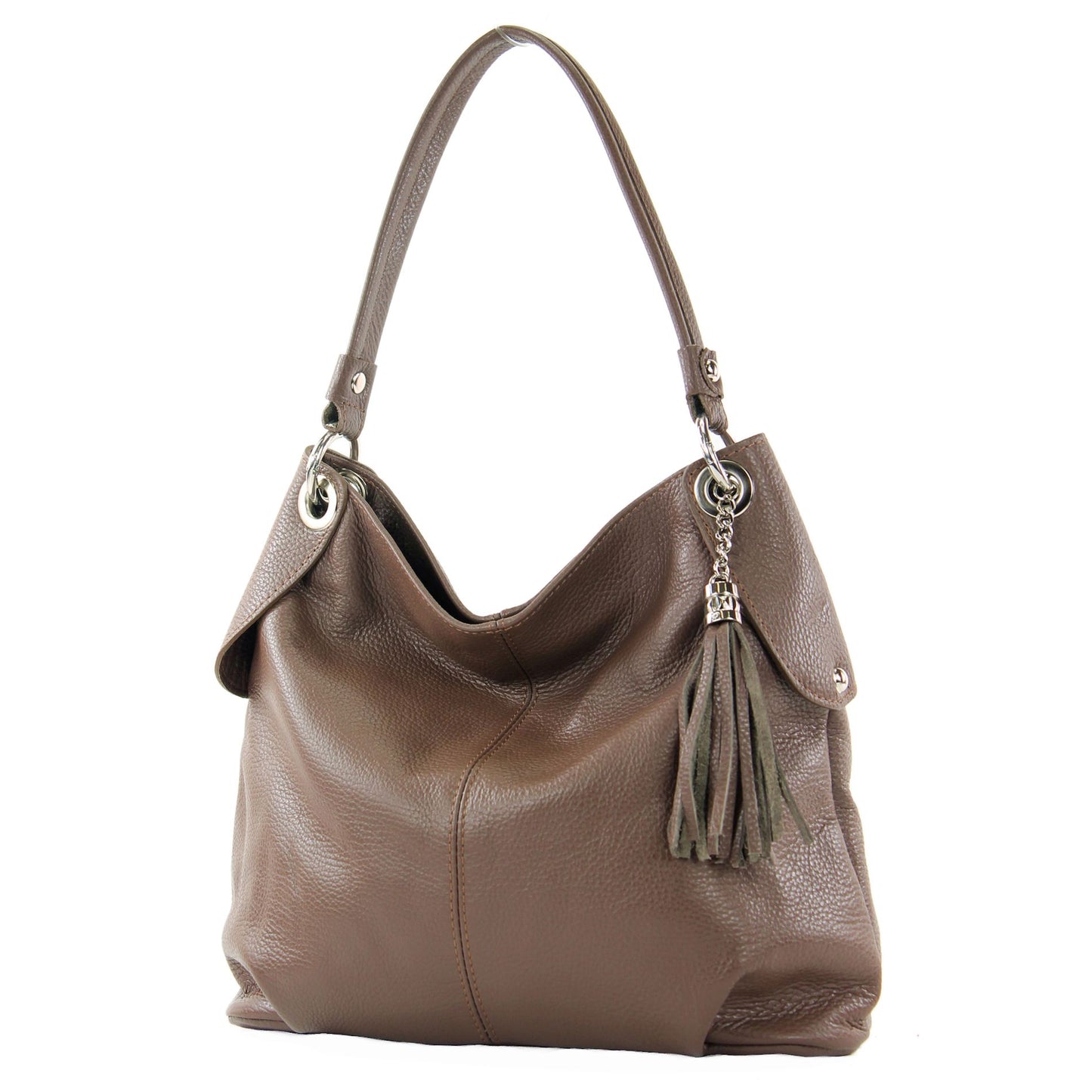 modamoda de T185 Damen Leder Schultertasche Handtasche handmade in Italy