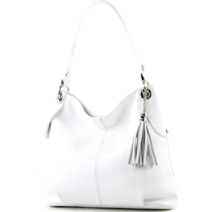 modamoda de T185 Damen Leder Schultertasche Handtasche handmade in Italy