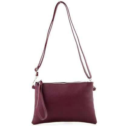 modamoda de T186 Damen Leder Clutch Umhängetasche Abendtasche handmade in Italy