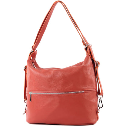 modamoda de T189 Damen Leder Rucksack Damentasche 2in1 handmade in Italy