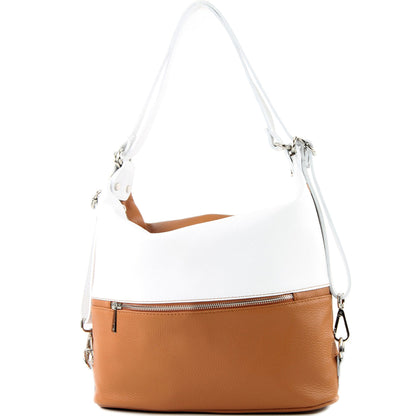 modamoda de T189 Damen Leder Rucksack Damentasche 2in1 handmade in Italy