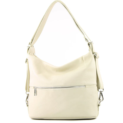 modamoda de T189 Damen Leder Rucksack Damentasche 2in1 handmade in Italy