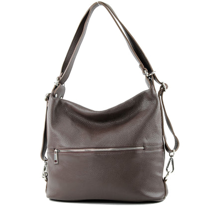 modamoda de T189 Damen Leder Rucksack Damentasche 2in1 handmade in Italy