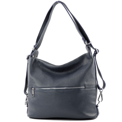 modamoda de T189 Damen Leder Rucksack Damentasche 2in1 handmade in Italy
