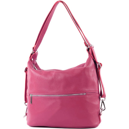 modamoda de T189 Damen Leder Rucksack Damentasche 2in1 handmade in Italy