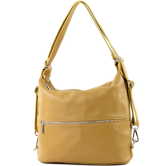 modamoda de T189 Damen Leder Rucksack Damentasche 2in1 handmade in Italy