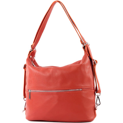 modamoda de T189 Damen Leder Rucksack Damentasche 2in1 handmade in Italy