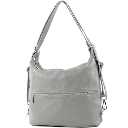 modamoda de T189 Damen Leder Rucksack Damentasche 2in1 handmade in Italy