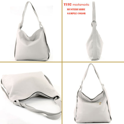 modamoda de T192 Damen Leder Rucksack Schultertasche 2in1 handmade in Italy