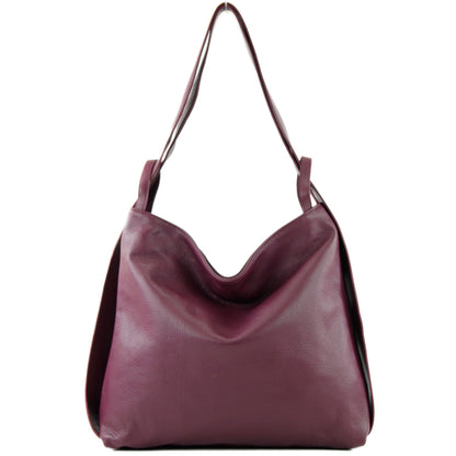 modamoda de T192 Damen Leder Rucksack Schultertasche 2in1 handmade in Italy