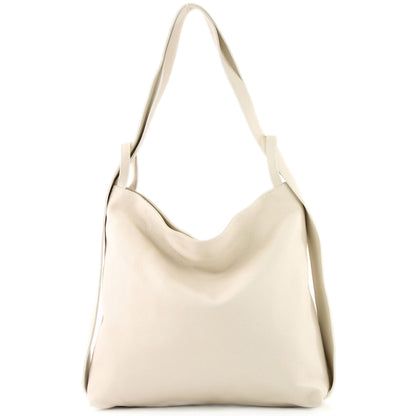 modamoda de T192 Damen Leder Rucksack Schultertasche 2in1 handmade in Italy