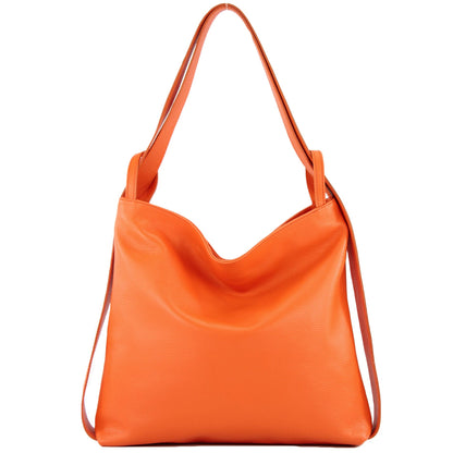 modamoda de T192 Damen Leder Rucksack Schultertasche 2in1 handmade in Italy