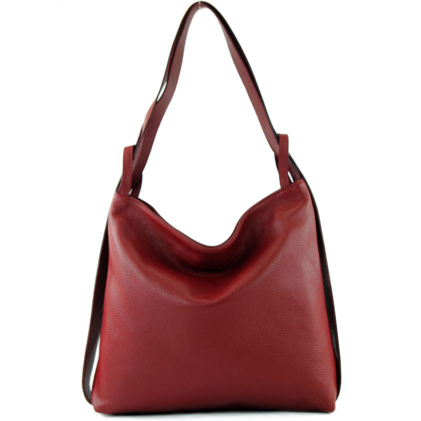 modamoda de T192 Damen Leder Rucksack Schultertasche 2in1 handmade in Italy