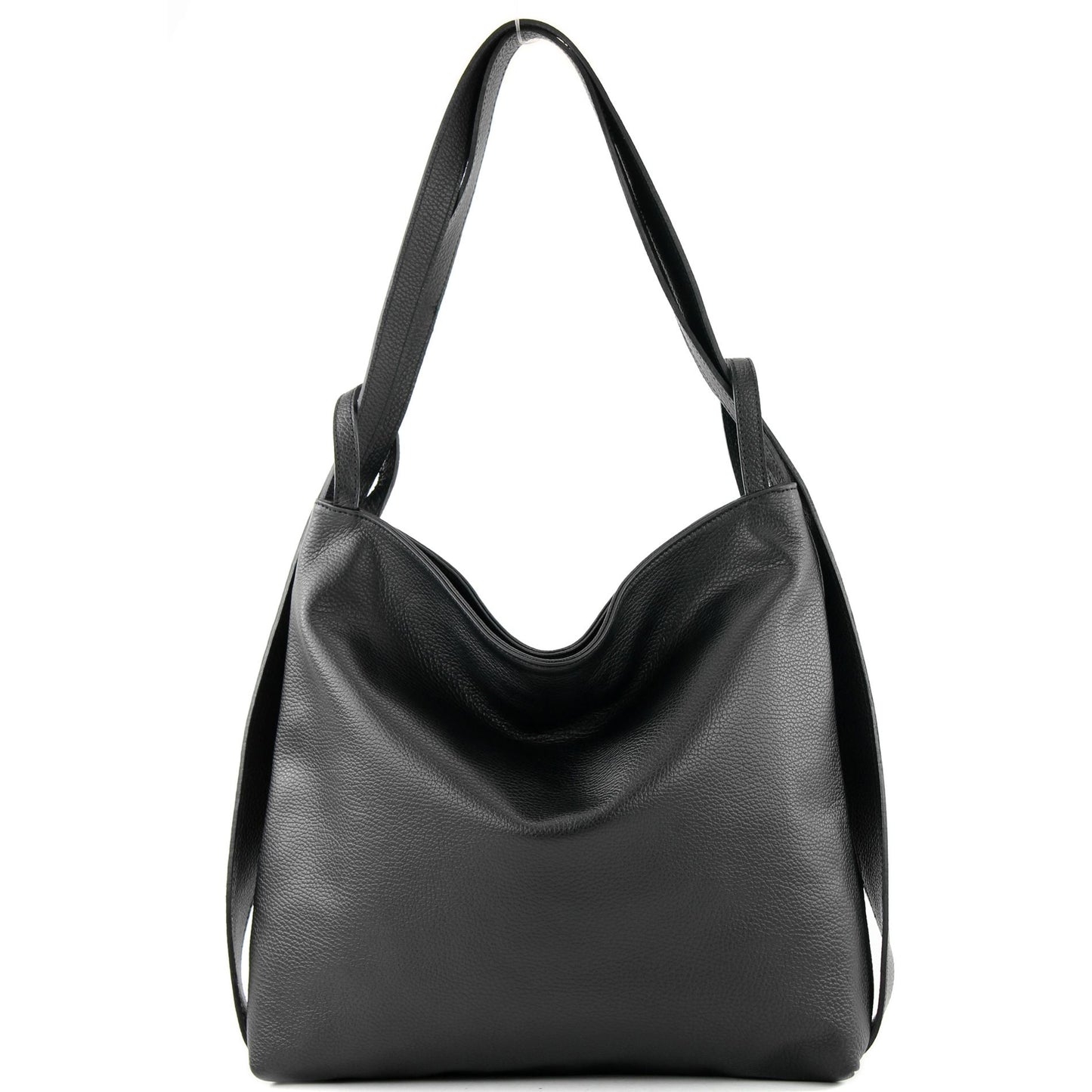 modamoda de T192 Damen Leder Rucksack Schultertasche 2in1 handmade in Italy