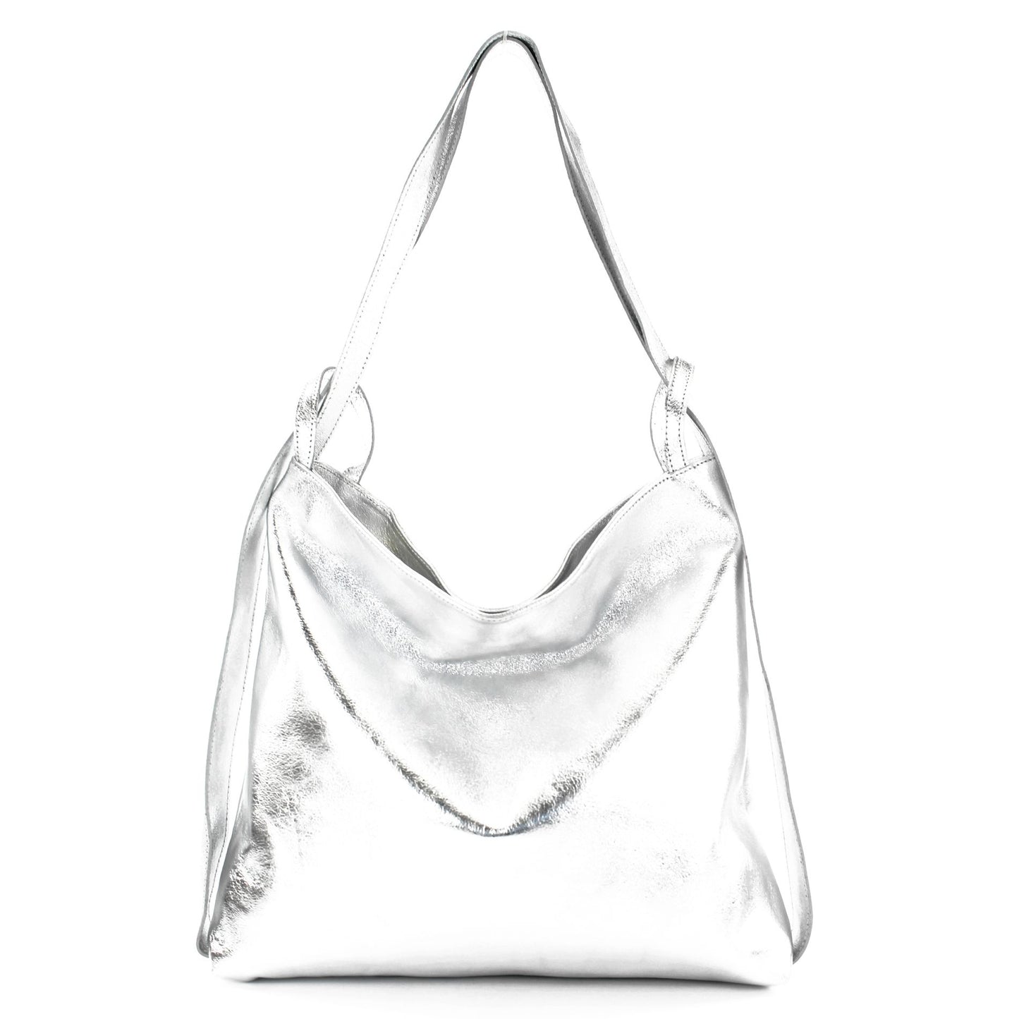 modamoda de T192 Damen Leder Rucksack Schultertasche 2in1 handmade in Italy