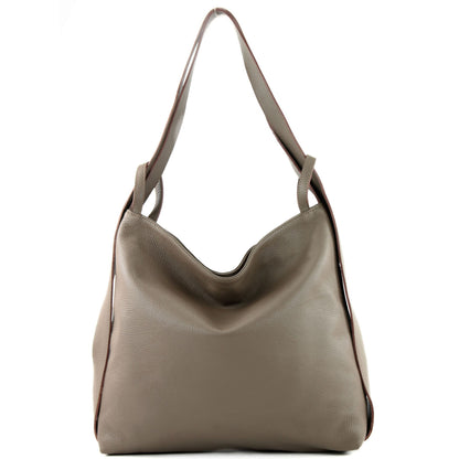 modamoda de T192 Damen Leder Rucksack Schultertasche 2in1 handmade in Italy