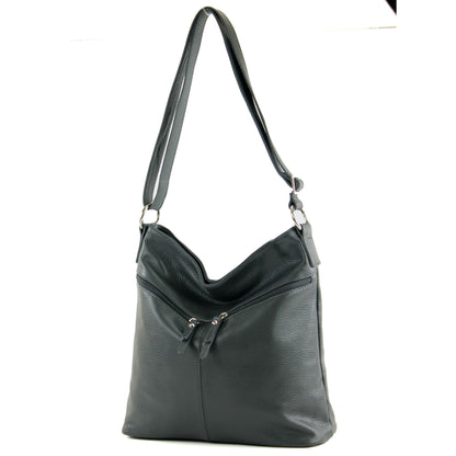 modamoda de T196 Damen Leder Schultertasche Umhängetasche handmade in Italy